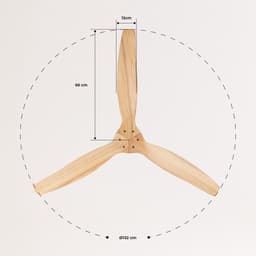 CREATE - Plafondventilator 40W silent Ø132 cm - Met Wifi - Met Afstandsbediening - 6 Snelheden - Timer - Zomer/Winter functie - Wit - WIND CALM — thumbnail 3