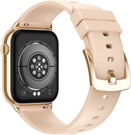 Belesy® HIMALAYA - Smartwatch Heren – Smartwatch Dames - Horloge – Stappenteller – Calorieën - Hartslag – Sporten - Je eigen foto als wijzerplaat - Kleurenscherm - Full Touch - Bluetooth Bellen – Goud – Silicone – Roze - Moederdag — thumbnail 4
