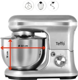 Teffo stand mixer - wit - 5 liter - 6 standen - 1200 watt — thumbnail 2