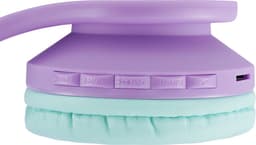 PowerLocus P1 Kids Kinder Koptelefoon Draadloos - Koptelefoon voor kinderen - Veilig volume van 85 dB - Bluetooth Hoofdtelefoon - Met microfoon - incl. Premium Case - Paars/Groen — thumbnail 4