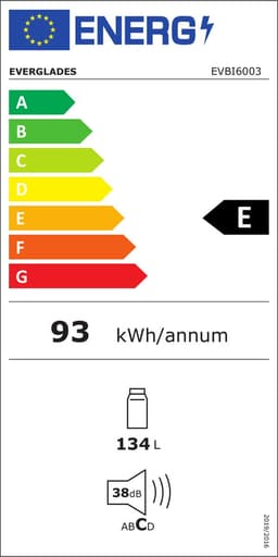 Everglades EVBI6003 - Inbouw Koelkast - 134 Liter - Nismaat 88 cm Hoog - Sleep Deur - 5 Jaar Garantie — thumbnail 2
