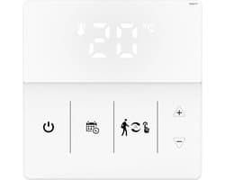 TechU™ Smart Thermostaat Thin – Wit – Alleen voor CV-ketel – App & Wifi – Google Assistant & Amazon Alexa – Persoonlijk programma instelbaar
