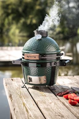 Big Green Egg Houtskoolbarbecue Mini - Grilloppervlak 25 Ø cm - Komado - Groen — thumbnail 4