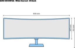 AOC CU34P2A - QHD Curved Ultrawide Monitor - 34 Inch — thumbnail 5