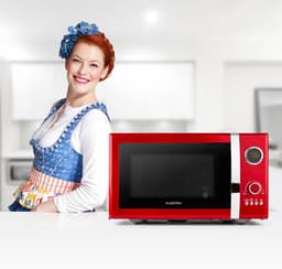 Klarstein Fine Dinesty 2in1-magnetron Retro 23L 1000W 12 programma's rood — thumbnail 4