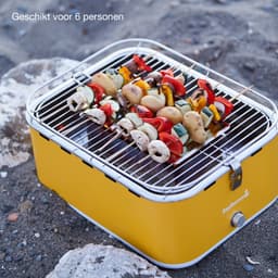 Barbecook Carlo - Tafel BBQ - Houtskool BBQ barbecue - Incl. Draagtas - Sunshine Yellow - 44 x 33 x 21cm — thumbnail 2