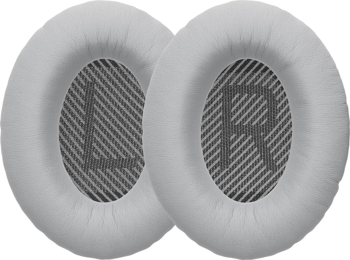 kwmobile 2x oorkussens geschikt voor Bose Quietcomfort 35 35II 25 15/QC35 QC35II QC25 QC15 - Earpads voor koptelefoon in zilver — afbeelding 1