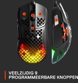 SteelSeries Aerox 5 Gaming Muis - Zwart — thumbnail 4