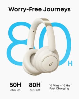 soundcore by Anker Life Q30 Hybrid Active Noise Cancelling Headphones with Multiple Modes - Hi-Res Sound - 40H Playtime - Fast Charge - Soft Earcups - Bluetooth Headphones - Travel - Wit — thumbnail 3