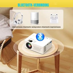 SCH® Mini beamers - Projector - Mini beamer - Wit - 14cm x 7cm x 18cm — thumbnail 2