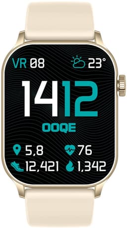 OOQE WATCH PRO 8 - Smartwatch Heren en Dames | Geschikt voor iOS en Android | AMOLED | Notificaties | Gezondheidsanalyse | Sportanalyse | GPS Koppeling | Bellen | Muziek/Audio Luisteren | Ergonomisch | Nederlandstalig | Goud — thumbnail 2
