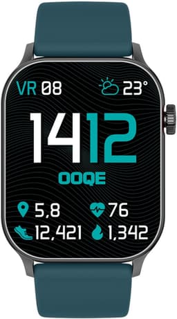 OOQE WATCH PRO 8 - Smartwatch Heren en Dames | Geschikt voor iOS en Android | AMOLED | Notificaties | Gezondheidsanalyse | Sportanalyse | GPS Koppeling | Bellen | Muziek/Audio Luisteren | Ergonomisch | Nederlandstalig | Groen — thumbnail 2