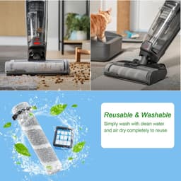 Geschikt voor Reserveonderdelen voor Bissell CrossWave OmniForce Edge stofzuigers 4076, 4087, 4000, 4006, 4007, 4008, 4017, 3912, 3999, accessoireset 2 borstelrollen + 2 filters — thumbnail 3