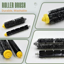Stofzuiger Vervangingsset - Vervangonderdelen Accessoires Kit voor iRobot Roomba - 675 694 692 614 670 677 671 691 676 639 679 615 600 Serie Robotstofzuiger Bevestiging, 1 Voorwiel, 1 Borstel, 6 Zijborstels, 4 Filters — thumbnail 5