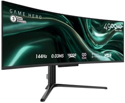 GAME HERO® 49 inch DQHD QD-OLED Curved 0.03ms Gaming Monitor — thumbnail 3