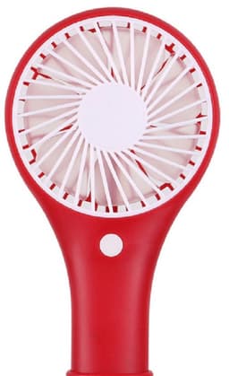Urban Living draagbare USB ventilator - 2x - met standaard - rood - kunststof - 20 x 10 cm — thumbnail 3