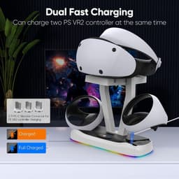 LED-stand geschikt voor Playstation VR2-Oplaadstation geschikt voor PS5 VR-headset en Sense-controller-Geschikt voor PS VR2 Spelaccessoires-Opslagbasis-Magnetische aansluiting — thumbnail 5