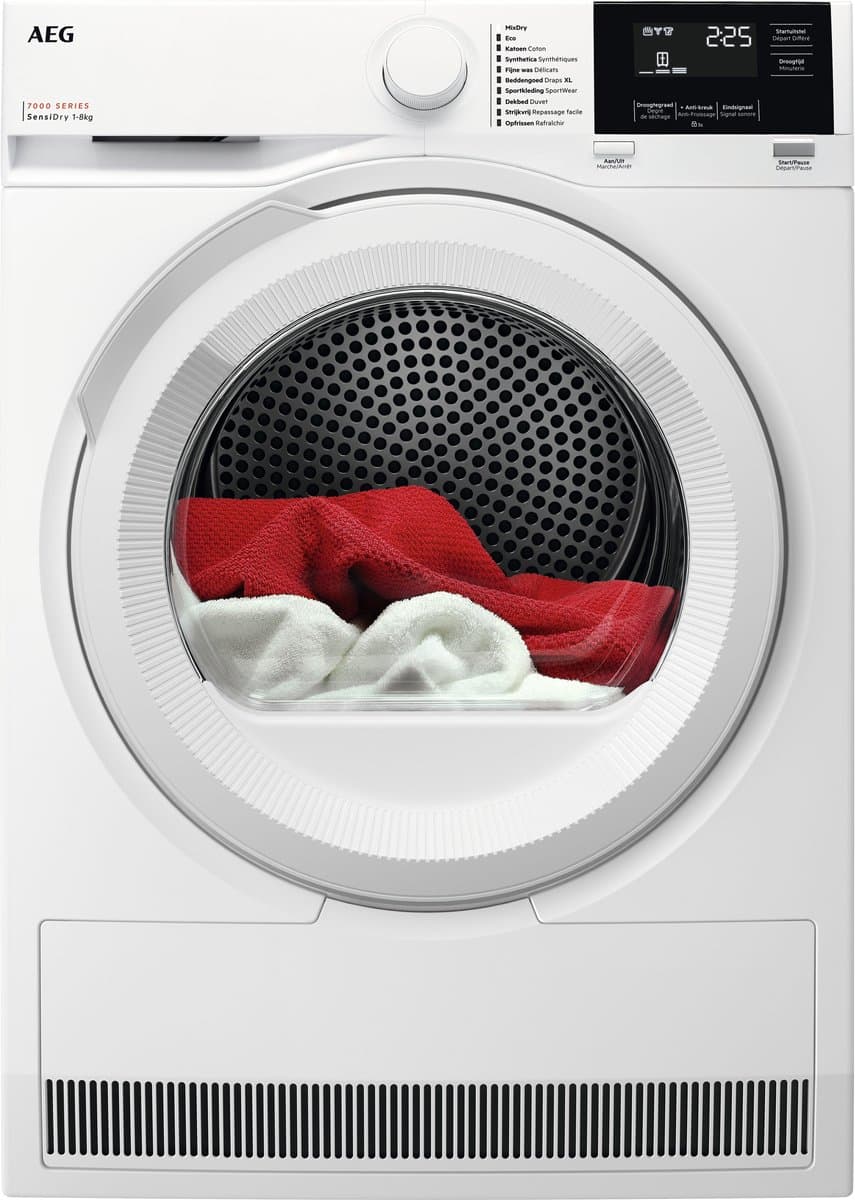 AEG TR78DD32B 7000 SensiDry® - Wasdroger Warmtepompdroger - 8 kg - NL/FR — afbeelding 1