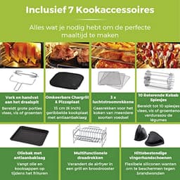 Digitale Airfryer Oven 10-in-1 met Snel Luchtcirculatie en 60-Minuten Timer, 11 L, 2000 W, Zwart — thumbnail 1