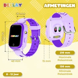 DEPLAY 4G KidsWatch Hero - GPS Horloge Kind - Smartwatch Kinderen - Kinderhorloge - Smartwatch Kind - Kinder Smartwatch - Paars — thumbnail 2