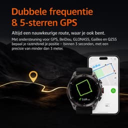 Royal Empire GPS Smartwatch Heren – 1.43" AMOLED – Belfunctie & App-meldingen – 5ATM Waterdicht – Hartslag, SpO2, Stappenteller – 200+ Sportmodi – RVS + TPU Band – Zwart — thumbnail 4