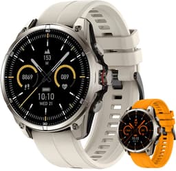 Royal Empire GPS Smartwatch Heren – 1.43" AMOLED – Belfunctie & App-meldingen – 5ATM Waterdicht – Hartslag, SpO2, Stappenteller – 200+ Sportmodi – RVS + TPU Band – Zilver — thumbnail 2