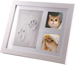 Daity Witte kleiprint fotolijst, hondenpootafdrukken, gipsen huisdieren, 22,5 x 27,5 cm, puppy- en kittenafdrukken — thumbnail 5