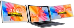 Fubzz Draagbare Monitor - 15 Inch Drievoudig Scherm - Laptopuitbreidingsscherm - 1920x1080 Resolutie - Eenvoudige Installatie - Zilver — thumbnail 1