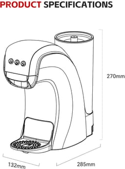 HIBREW H3B 3-in-1 capsule-koffiezetapparaat, 20 bar druk, 850 ml waterreservoir, 7 temperatuurinstellingen, magnetische bekerhouderverstelling — thumbnail 3