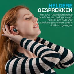JLab Go Pods ANC Draadloze Oordopjes Met Noise Cancelling - Oortjes Draadloos Bluetooth - 26 uur Batterijduur - Hybrid ANC - Equalizer EQ4 App - Multipoint - Fast Charging Case - Groen — thumbnail 2