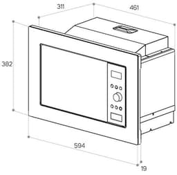 Digitale Inbouwmagnetron 20L met Grill en Automatische Menu's — thumbnail 2