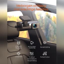 SNJY® Dashcam voor Auto - Auto Camera - Dashcam Voor - 170 Graden Gezichtsveld - Zwart — thumbnail 3