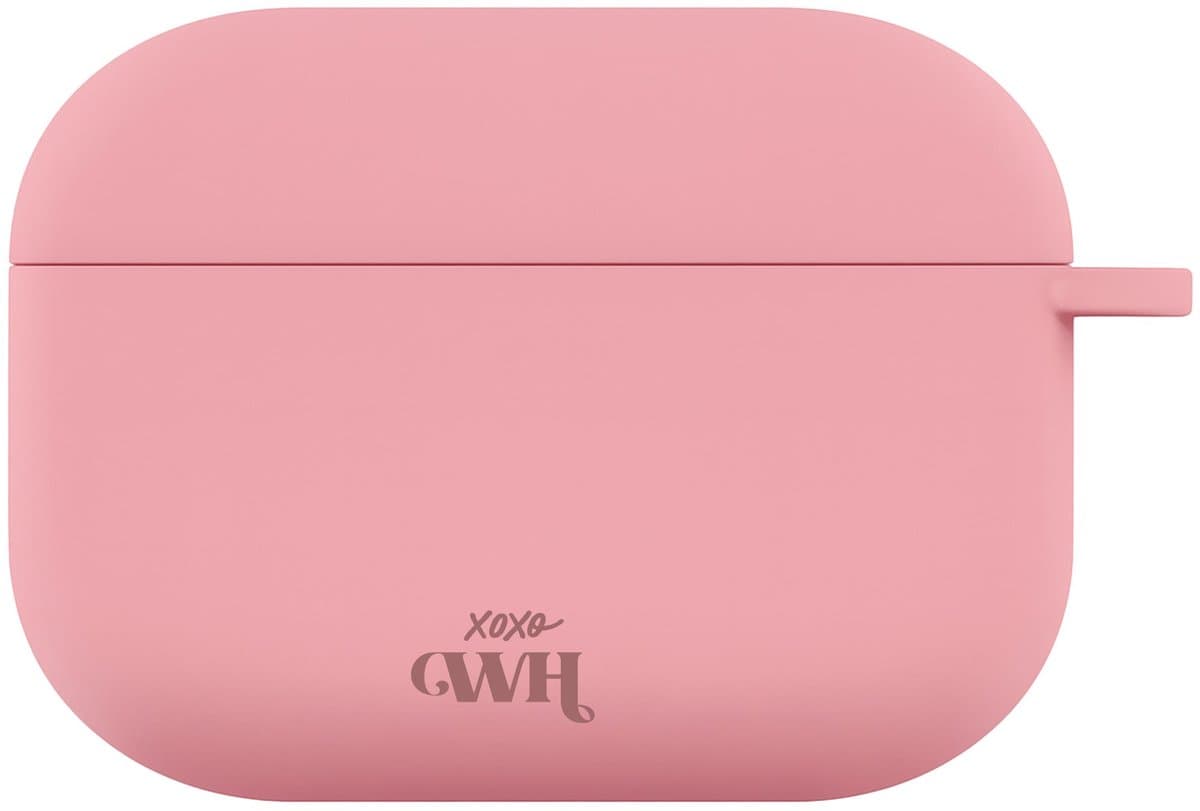 xoxo Wildhearts siliconen hoesje geschikt voor AirPods Pro (2) - Silicone Case (Roze) - Beschermhoes met clip - Optimale bescherming - Roze — afbeelding 1