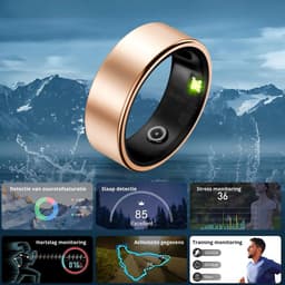 Royal Empire Smart Ring – Slimme Ring voor Heren & Dames – Inclusief Oplaaddoosje – Slaapmonitoring, Hartslag, Bloeddruk & SpO2 – IP68 Waterdicht – Nederlandse App – Maat 9 — thumbnail 5