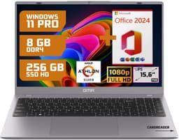 GMR Thuis, Office & Studie Laptop 15.6" FHD | 8GB / 256GB SSD | AMD Athlon Silver | Office 2024 + Windows 11 Pro — thumbnail 1