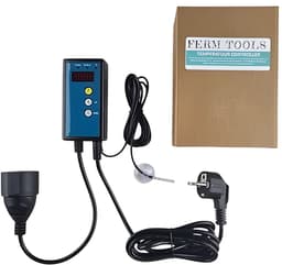 FERM Temperatuur controller voor fermentatiekast - temperatuurregelaar voor klimaatkast - thermostaat voor warmtemat- warmteregelaar voor koji en tempeh fermentatie - fermentatiekast - kombucha verwarming - fermentatiebox - max 1000w — thumbnail 2