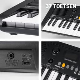 Aengus Keyboard Piano Keyboard Kind met 37 toetsen - Aanslaggevoelige Toetsen - USB-C MIDI - inclusief Stereo Koptelefoon — thumbnail 3
