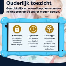 AngelTech Kindertablet Slim – 3+4GB RAM - 32+64GB – 100%Kidsproof - Vanaf 3 Jaar – 7 Inch - Ouderlijk Toezicht – Blauw — thumbnail 4