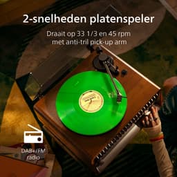 PHILIPS CENTURY RANGE - The Tina - TAV9000D - All in One Platenspeler - Retro design, modern geluid - 2 snelheden - DAB+ / FM radio - Bluetooth - 240 W — thumbnail 5