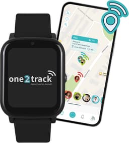 one2track Connect NEXT zwart | GPS horloge voor kinderen | Bekijk de locatie van je kind. Stel veilige zones in. En videobellen met de leukste smartwatch voor kinderen — thumbnail 4