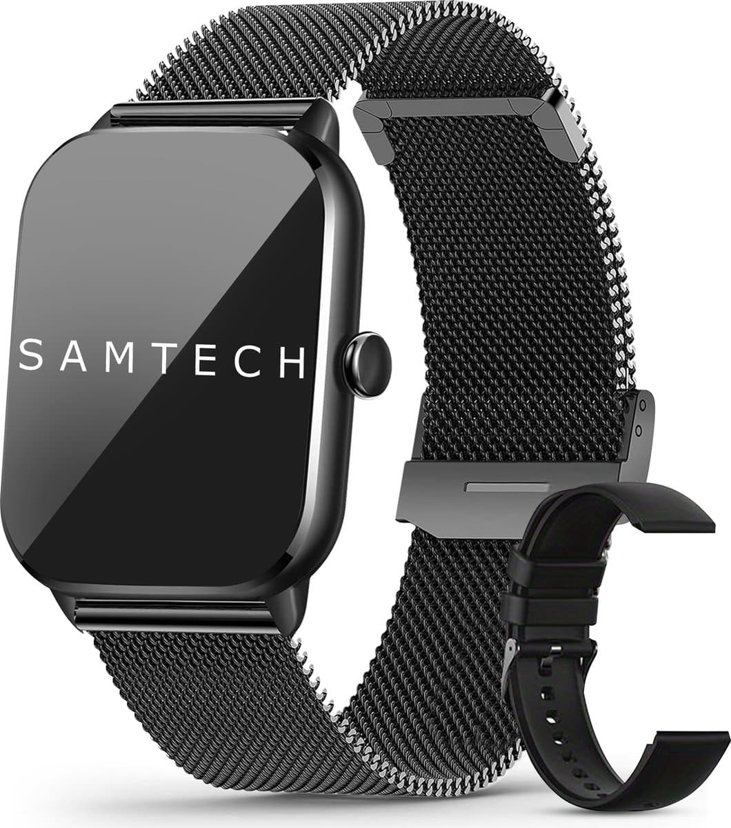 SAMTECH Smartwatch Ultra Thin Pro Serie 5 - Dames & Heren – Sport horloge - Stappenteller, Calorie Teller, Slaap meter, HD – IOS & Android - Zwart — afbeelding 1