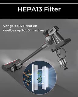 Zedar S900 Steelstofzuiger draadloos 300Watt met 4 verschillende opzetstukken - Draadloze stofzuiger - zonder zak op accu- Vacuum cleaner — thumbnail 5