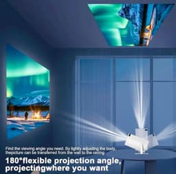 Beamer - Ultieme draagbare Projector - Home Cinema - Ingebouwde speaker - Android - Wifi — thumbnail 5