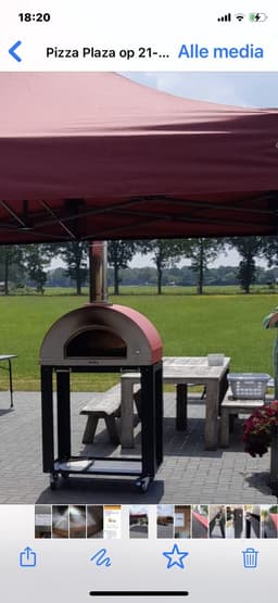 BEEK - Grande - pizzaoven - houtgestookt - Rood - tot 4 pizza's tegelijk — thumbnail 1