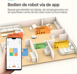 Avalect CleanSmart - Robotstofzuiger met dweilfunctie - Met laadstation - dweilrobot - Ideaal voor huisdieren - Lidar Laser - val & object detectie - Vloerdetectie - Met App - Wit — thumbnail 4
