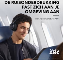 SOUNDCORE Space One A3035G11 On-ear Draadloze hoofdtelefoon met Noise-cancelling Zwart — thumbnail 4