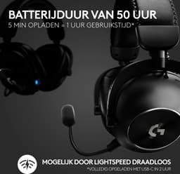 Logitech G PRO X 2 Lightspeed Wireless Gaming Headset Zwart — thumbnail 4
