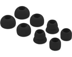 Ibley ComfortFit siliconen tips voor Powerbeats Pro Zwart - Siliconen Earplug - S/M/L/Double flange formaat - 4 paar - 4 maten