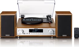 Lenco Platenspeler - Stereoset met DAB en Bluetooth - MC-160WD - Hout — thumbnail 1