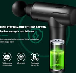 Massagepistool, spiermassage apparaat, diep massageapparaat, met 6 snelheden, pistool voor fascia, met led-laadindicator, elektrisch handmassage-apparaat — thumbnail 2